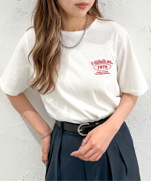 apres jour mignon（アプレジュールミニョン）の「アソートシュエットTシャツ２【ZOZOTOWN限定アイテム】（Tシャツ/カットソー・レディース・ホワイト系その他2/ナチュラル/ベージュ系その他/ブラック系その他/ホワイト系その他/オフホワイト/グリーン/ブラック/ネイビー・フリー/X-LARGE）」の19枚目の写真