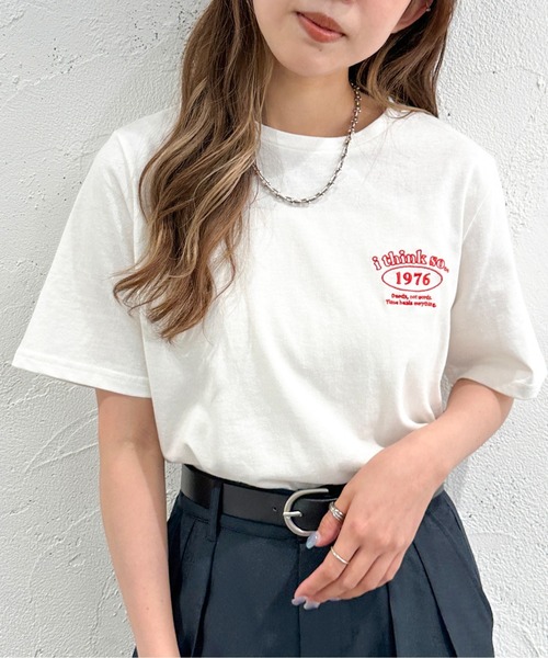 apres jour mignon（アプレジュールミニョン）の「アソートシュエットTシャツ２【ZOZOTOWN限定アイテム】（Tシャツ/カットソー・レディース・ホワイト系その他2/ナチュラル/ベージュ系その他/ブラック系その他/ホワイト系その他/オフホワイト/グリーン/ブラック/ネイビー・フリー/X-LARGE）」の20枚目の写真