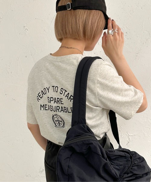 apres jour mignon（アプレジュールミニョン）の「アソートシュエットTシャツ２【ZOZOTOWN限定アイテム】（Tシャツ/カットソー・レディース・ホワイト系その他2/ナチュラル/ベージュ系その他/ブラック系その他/ホワイト系その他/オフホワイト/グリーン/ブラック/ネイビー・フリー/X-LARGE）」の13枚目の写真