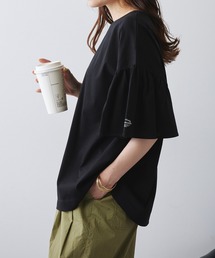 PUAL CE CIN | ワンポイントプリントシルケット袖フリルTシャツ(Tシャツ/カットソー)