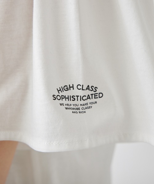 PUAL CE CIN（ピュアルセシン）の「ワンポイントプリントシルケット袖フリルTシャツ（Tシャツ/カットソー・レディース・ブラック系/ブルー系/オフホワイト/ブラック・FREE）」の11枚目の写真