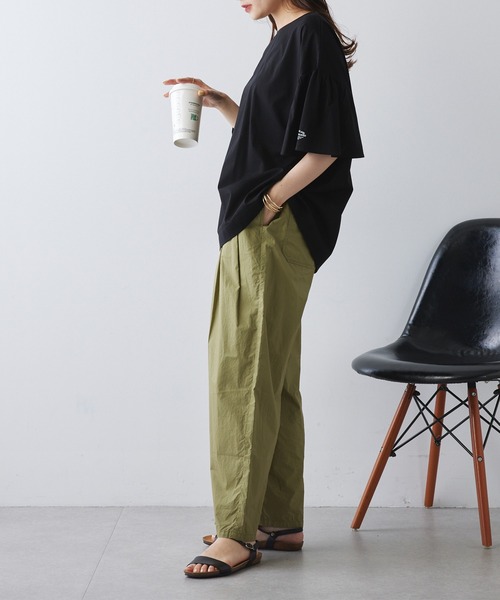 PUAL CE CIN（ピュアルセシン）の「ワンポイントプリントシルケット袖フリルTシャツ（Tシャツ/カットソー・レディース・ブラック系/ブルー系/オフホワイト/ブラック・FREE）」の6枚目の写真