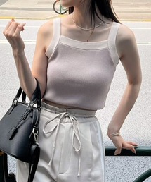 one after another NICE CLAUP | 配色ニットタンクトップ(タンクトップ)