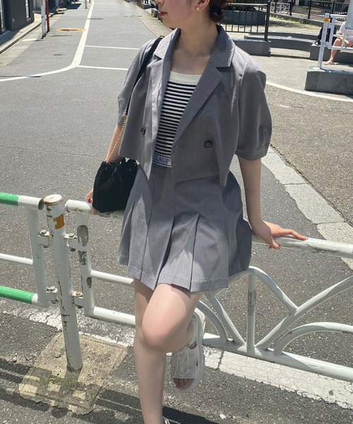 one after another NICE CLAUP(ワンアフターアナザーナイスクラップ)の「配色ニットタンクトップ(タンクトップ・レディース・アイボリー/オフホワイト/ピンク/ホワイト×ブラック・FREE)」の12枚目の写真