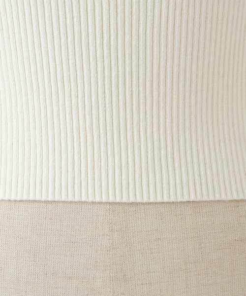 one after another NICE CLAUP(ワンアフターアナザーナイスクラップ)の「配色ニットタンクトップ(タンクトップ・レディース・アイボリー/オフホワイト/ピンク/ホワイト×ブラック・FREE)」の20枚目の写真