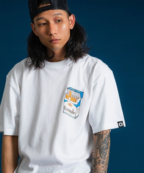 EXAMPLE(エグザンプル)の「EXAMPLE CIGARETTES S/S TEE(Tシャツ/カットソー・メンズ・ホワイト/ブラック・XXL/XL/M/L)」の4枚目の写真