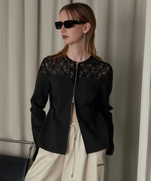 PRANK PROJECT | 【23AUTUMN先行予約商品】チュールコンビカッティングトップス / Tulle Combi Cutting Tops(Tシャツ/カットソー)