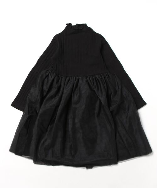 Lycee mine(リセマイン)の「チュールドッキングワンピース(ワンピース・キッズ・チャコール/ブラック/ピンク・140cm/150cm/130cm/110cm/120cm/100cm)」の22枚目の写真
