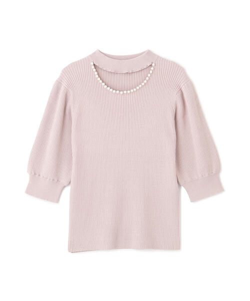 PROPORTION BODY DRESSING(プロポーションボディドレッシング)の「デコルテパールニット / 1213270802(ニット/セーター・レディース・グレー/ピンク/ブラック・MEDIUM/SMALL)」の12枚目の写真