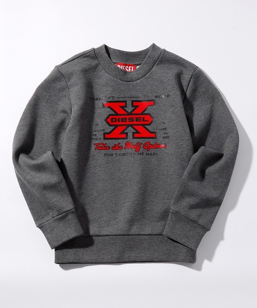 DIESEL（ディーゼル）Kids & Junior ブランドロゴ長袖スウェットプルオーバー