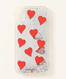 iphoria（アイフォリア）の「IPHORIA/アイフォリア グリッターケース Liquid Case for Apple iPhone X/XS - Transparent with Floating Red Hearts（スマホケース/カバー）」