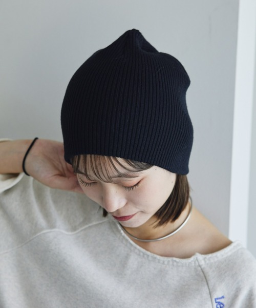 CIAOPANIC TYPY(チャオパニックティピー)の「リブニットビーニー(ニットキャップ/ビーニー・レディース・オフホワイト/ブラウン/ブラック/グレー/ホワイト・ONE SIZE)」の9枚目の写真