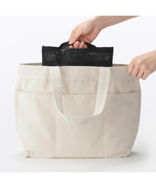 無印良品(ムジルシリョウヒン)の「ナイロンメッシュバッグインバッグ A5サイズ用 グレー(エコバッグ/サブバッグ・メンズ・グレー・A5)」の7枚目の写真