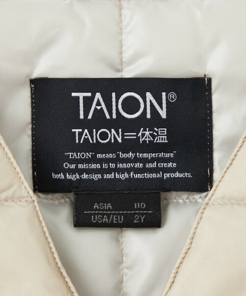 TAION（タイオン）の「＜TAION＞Vネック ボタン ベスト 110cm-140cm（ダウンベスト・キッズ・イエロー/ブラック/ダークグレー/ライトグレー・120cm/110cm/140cm/130cm）」の15枚目の写真