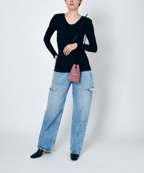 LASTFRAME(ラストフレーム)の「LASTFRAME COLOR METALLIC MARKET BAG MICRO(ショルダーバッグ・レディース・ベージュ/その他/オレンジ/ピンク・FREE)」の7枚目の写真