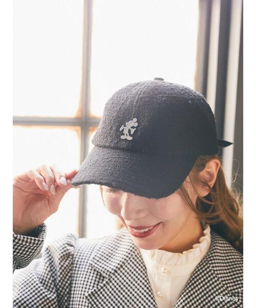 ミッキー/ツイードリボンキャップ（ハット）｜Disney（ディズニー）の