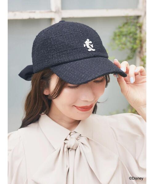 ミッキー/ツイードリボンキャップ（ハット）｜Disney（ディズニー）の