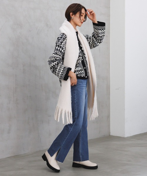 LEPSIM（レプシィム）の「5ゲージチロルカーディガン　971253（カーディガン/ボレロ・レディース・レッド/ブラック/ブラウン/ブルー・FREE）」の5枚目の写真