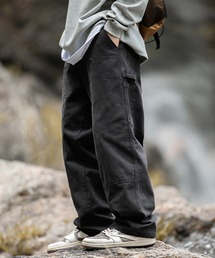 aimoha | aimoha outdoor ユニセックス スビンテージ風　ワイド ストレートパンツ(スラックス)