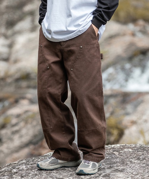 aimoha（アイモハ）の「aimoha outdoor ユニセックス スビンテージ風　ワイド ストレートパンツ（スラックス・レディース・ブラック/ベージュ/チョコ・LARGE/X-LARGE/MEDIUM）」の11枚目の写真