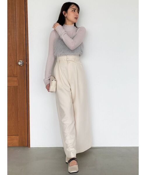 dazzlin（ダズリン）の「ウォーミーシアーインナーニットトップス（ニット/セーター・レディース・グレー/ブラック/ピンク/グリーン・FREE）」の13枚目の写真