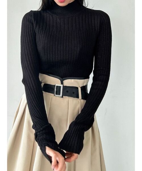 dazzlin（ダズリン）の「ウォーミーシアーインナーニットトップス（ニット/セーター・レディース・グレー/ブラック/ピンク/グリーン・FREE）」の15枚目の写真