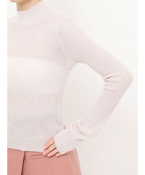 dazzlin（ダズリン）の「ウォーミーシアーインナーニットトップス（ニット/セーター・レディース・グレー/ブラック/ピンク/グリーン・FREE）」の5枚目の写真