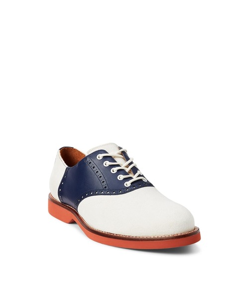 POLO RALPH LAUREN(ポロ ラルフ ローレン)の「Rhett スエード & レザー サドル シューズ(ドレスシューズ・メンズ・ネイビー系1・10D/8.5D/8D/7.5D)」の4枚目の写真