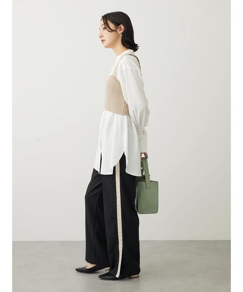 Green Parks(グリーンパークス)の「SET2点ニッビスチェ+とろみチュニック(チュニック・レディース・ブラック/ベージュ・FREE)」の6枚目の写真