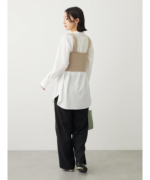 Green Parks(グリーンパークス)の「SET2点ニッビスチェ+とろみチュニック(チュニック・レディース・ブラック/ベージュ・FREE)」の7枚目の写真