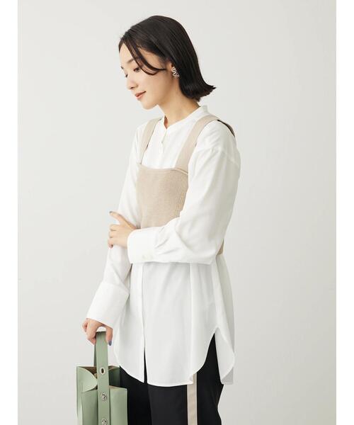 Green Parks(グリーンパークス)の「SET2点ニッビスチェ+とろみチュニック(チュニック・レディース・ブラック/ベージュ・FREE)」の8枚目の写真