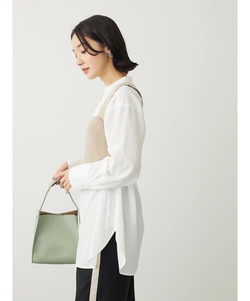 Green Parks(グリーンパークス)の「SET2点ニッビスチェ+とろみチュニック(チュニック・レディース・ブラック/ベージュ・FREE)」の9枚目の写真