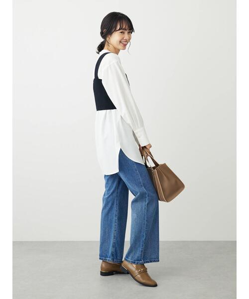 Green Parks(グリーンパークス)の「SET2点ニッビスチェ+とろみチュニック(チュニック・レディース・ブラック/ベージュ・FREE)」の19枚目の写真