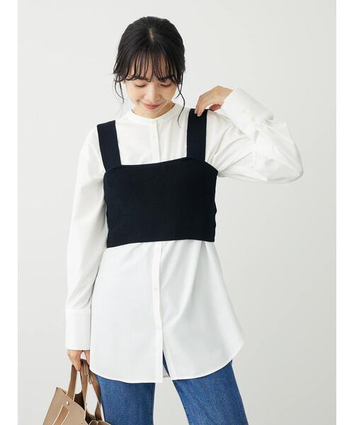 Green Parks(グリーンパークス)の「SET2点ニッビスチェ+とろみチュニック(チュニック・レディース・ブラック/ベージュ・FREE)」の21枚目の写真