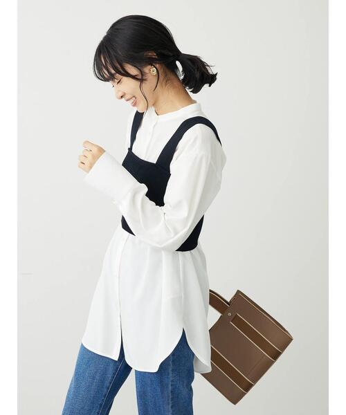 Green Parks(グリーンパークス)の「SET2点ニッビスチェ+とろみチュニック(チュニック・レディース・ブラック/ベージュ・FREE)」の22枚目の写真