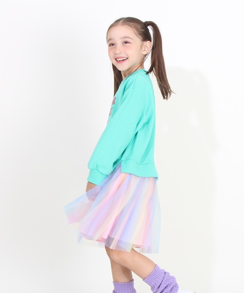 BABYDOLL(ベビードール)の「チュールドッキングワンピース 8803K(ワンピース・キッズ・チェリーピンク/ライトグリーン系1・100cm/130cm/90cm/140cm/110cm/120cm/80cm)」の13枚目の写真