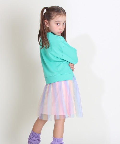 BABYDOLL(ベビードール)の「チュールドッキングワンピース 8803K(ワンピース・キッズ・チェリーピンク/ライトグリーン系1・100cm/130cm/90cm/140cm/110cm/120cm/80cm)」の14枚目の写真