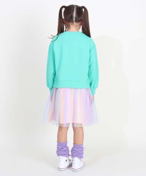 BABYDOLL(ベビードール)の「チュールドッキングワンピース 8803K(ワンピース・キッズ・チェリーピンク/ライトグリーン系1・100cm/130cm/90cm/140cm/110cm/120cm/80cm)」の10枚目の写真