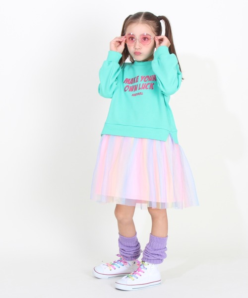 BABYDOLL(ベビードール)の「チュールドッキングワンピース 8803K(ワンピース・キッズ・チェリーピンク/ライトグリーン系1・100cm/130cm/90cm/140cm/110cm/120cm/80cm)」の9枚目の写真