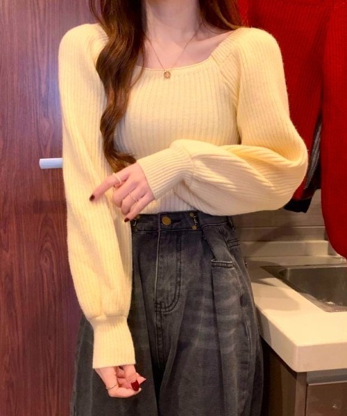 セール】ボリューム袖ニット（ニット/セーター）｜Achic