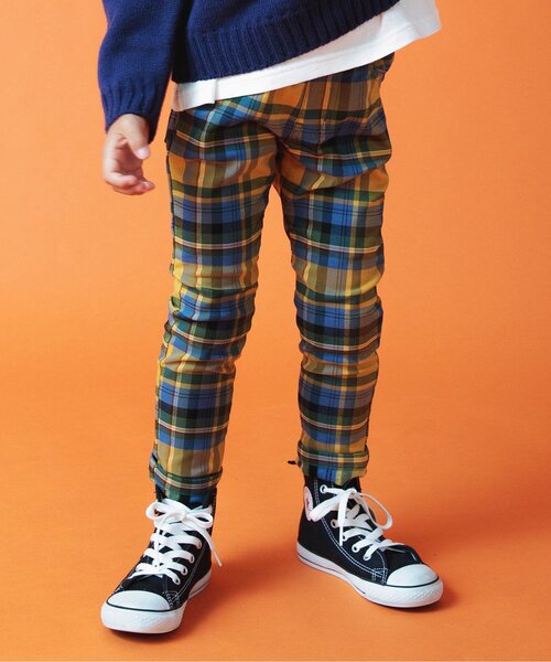 BREEZE（ブリーズ）の「【ユニセックス・裏起毛】あったからくらくスキニー（その他パンツ・キッズ・ブルー/ネイビー/ドット/ベージュ/オレンジ/グレー/パープル/チェック/ブラウン/グリーン/ブラック/カモフラージュ・100/110/120/130/140/90/150）」の12枚目の写真