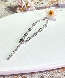 and it_（アンドイット）の「金属アレルギー対応 サージカルステンレス 細チェーンブレス（ブレスレット）」