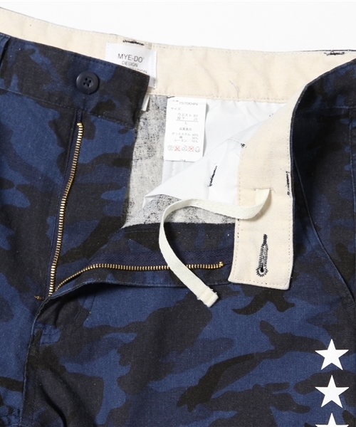 MYE-DO'（マイ・ドゥ）の「カモフラージュ ショーツ ”m' STAR”（その他パンツ・メンズ・ネイビー/カーキ・X-LARGE/MEDIUM/LARGE）」の7枚目の写真
