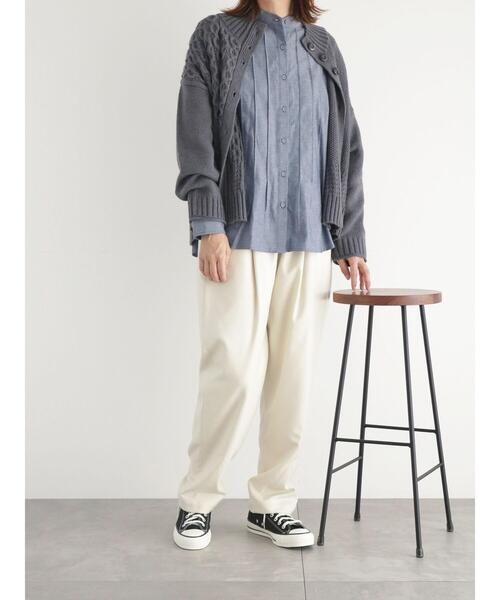 sm2rhythm（サマンサモスモスリズム）の「ボトルネックアシンメトリーアランニットカーディガン（カーディガン/ボレロ・レディース・マスタード/グレー/オフホワイト・F）」の13枚目の写真