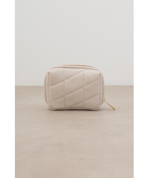 AZUL by moussy(アズールバイマウジー)の「キルティングスクエアミニポーチ(ポーチ・レディース・ライトブルー/グレイッシュベージュ/ブラック・FREE)」の13枚目の写真