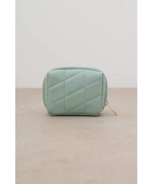 AZUL by moussy(アズールバイマウジー)の「キルティングスクエアミニポーチ(ポーチ・レディース・ライトブルー/グレイッシュベージュ/ブラック・FREE)」の18枚目の写真