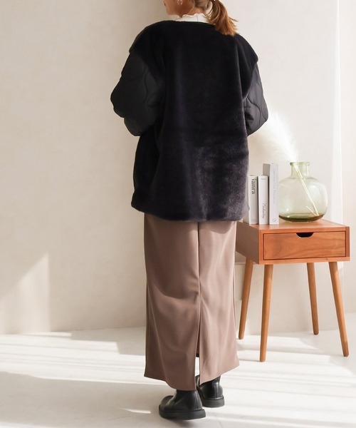 ファー付きキルトジャケット（ブルゾン）｜Social GIRL（ソーシャルガール）