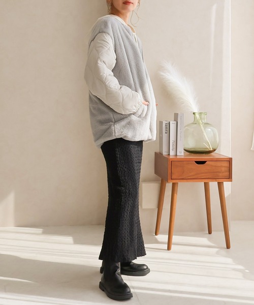 ファー付きキルトジャケット（ブルゾン）｜Social GIRL（ソーシャルガール）