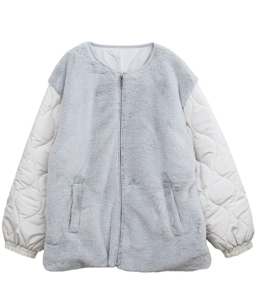 ファー付きキルトジャケット（ブルゾン）｜Social GIRL（ソーシャルガール）