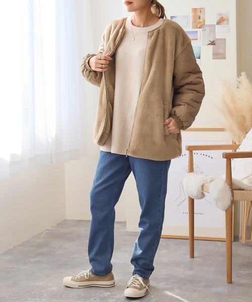 ファー付きキルトジャケット（ブルゾン）｜Social GIRL（ソーシャルガール）